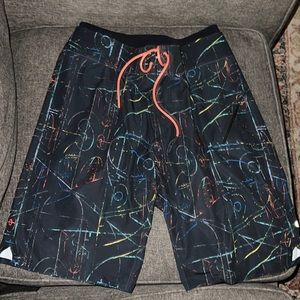 Lululemon Men's Current State Multicolor Lined Board Shorts Swim Trunks Size 32